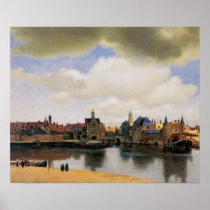 Poster Vue de Delft par Johannes Vermeer