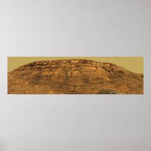 Poster Vue de falaise de brûlures sur Mars