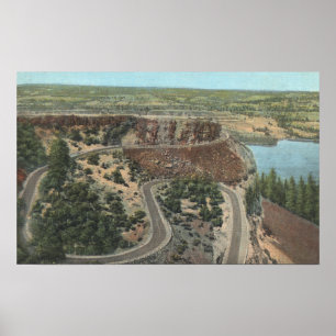 Poster Vue de gorge du fleuve Columbia - vue de tailles