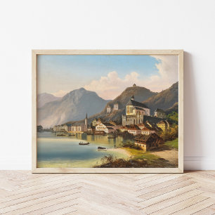 Poster Vue de Hallstatt   Johann Wilhelm Jankowsky