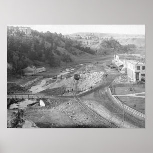 Poster Vue de Hot Springs, photographie d'écart-type