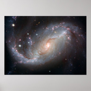 Poster Vue de Hubble de la galaxie spirale barrée NGC 167