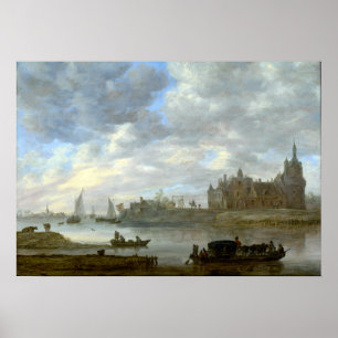 Poster Vue de Jan van Goyen de château de Duurstede