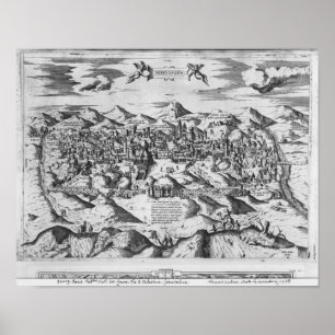 Poster Vue de Jérusalem, 1570 ?