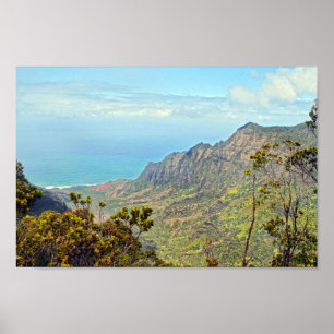 Poster Vue de Kalalau Lookout, Kauai, Hawaii