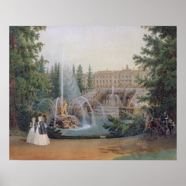 Poster Vue de la Cascade de Marly (Devant)