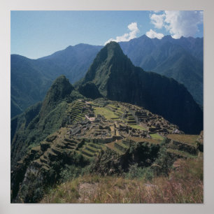 Poster Vue de la citadelle chez Machu Picchu