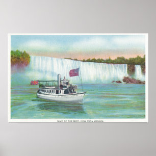 Poster Vue de la domestique du bateau de brume