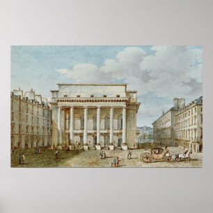 Poster Vue de la façade du théâtre Italien