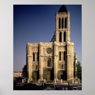 Poster Vue de la façade ouest, commencé c.1135 (photo)