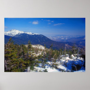 Poster Vue de la forêt du mont Washington Winter