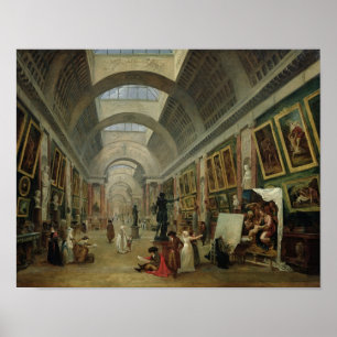 Poster Vue de la Grande Galerie du Louvre, 1796
