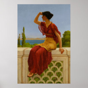 Poster Vue de la mer Méditerranée de style classique vint