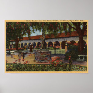 Poster Vue de la mission, Jardin de la mémoire, Statue de