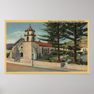 Poster Vue de la mission San Buenaventura
