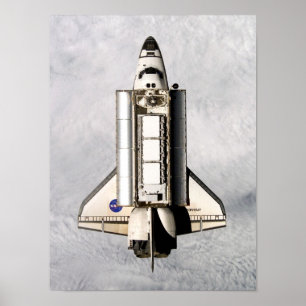 Poster Vue de la navette spatiale Endeavor de ISS (STS-11
