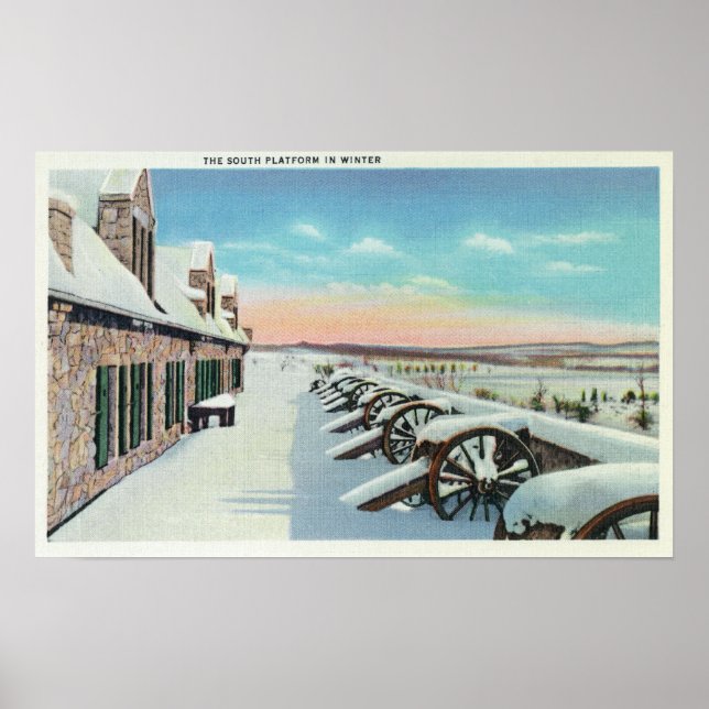 Poster Vue de la Plate-forme Sud en hiver (Devant)
