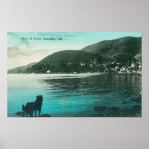 Poster Vue de la rive sud de SausalitoSausalito, CA