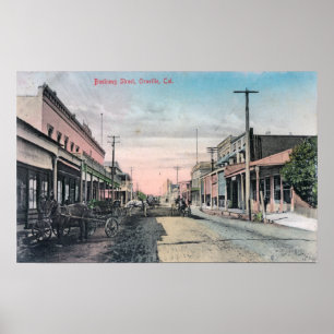 Poster Vue de la section affaires avec chariot à cheval