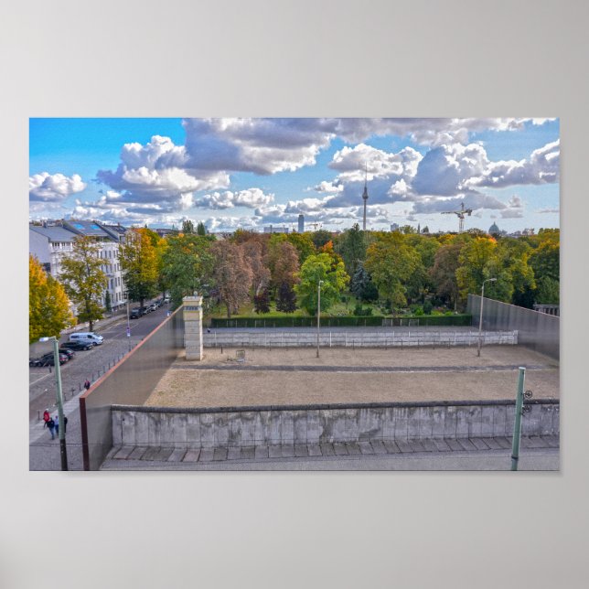 Poster Vue de la section du mur de Berlin, Allemagne (Devant)