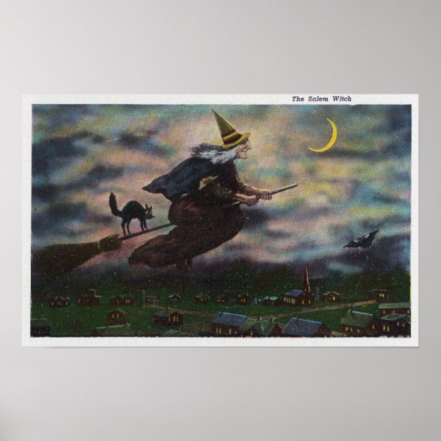 Poster Vue de la sorcière Salem sur sa chambre (Devant)