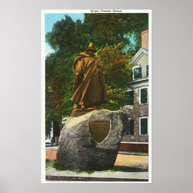Poster Vue de la statue de Roger Conant (Devant)