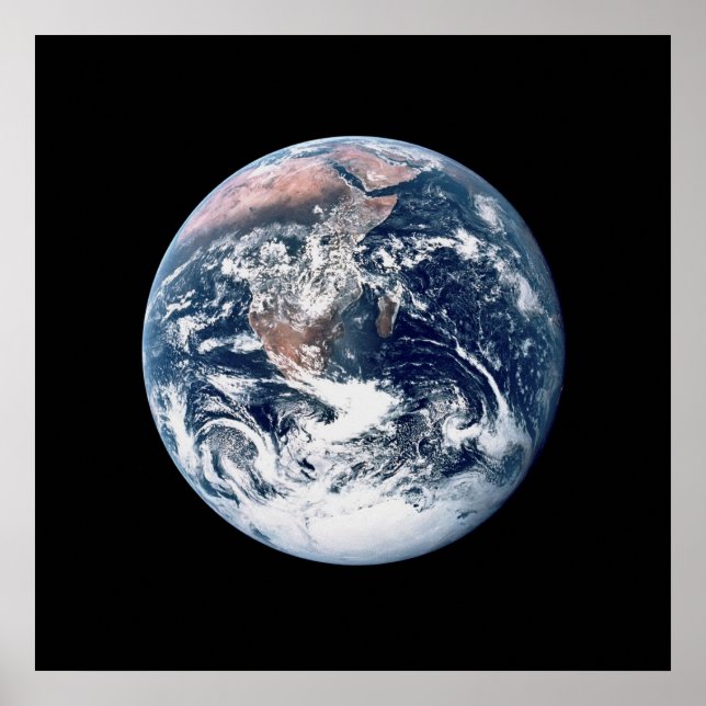 Poster Vue de la Terre depuis Apollo 17 (Devant)