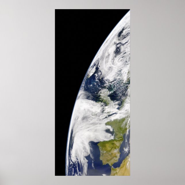 Poster Vue de la Terre depuis l'espace (Devant)