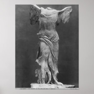 Poster Vue de la Victoire Samothrace au musée du Louvre