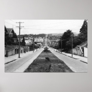 Poster Vue de la ville de North Bend, Oregon