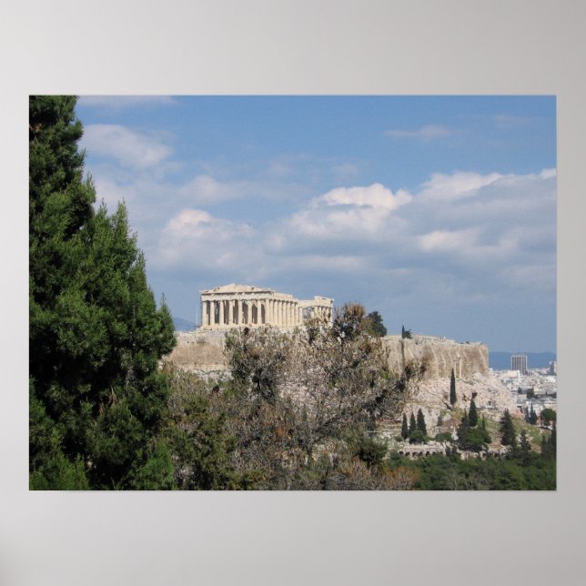 Poster Vue de l'Acropole depuis la colline Filopappou (Devant)