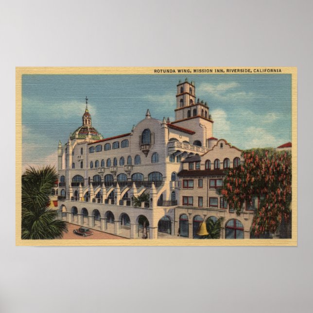 Poster Vue de l'aile Rotunda de la Mission Inn (Devant)