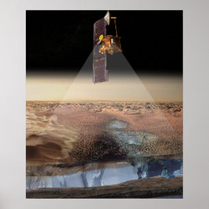 Poster Vue de l'artiste de l'odyssée détectant la glace