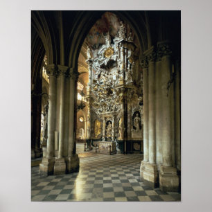 Poster Vue de l'autel et du 'Transparente', c.1720