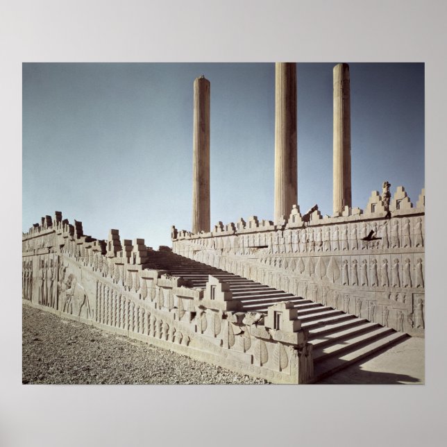Poster Vue de l'escalier est de l'Apadana (Devant)