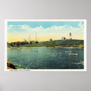 Poster Vue de l'île de Cushing de la tête blanche