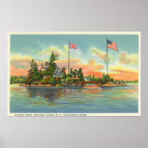 Poster Vue de l'île de Zavikon