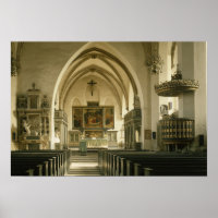 Vue de l'intérieur de l'église avec