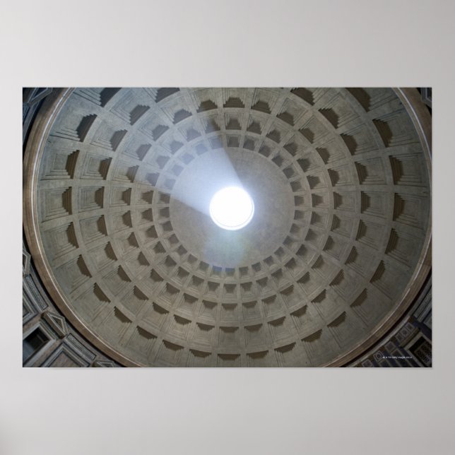 Poster Vue de l'intérieur du Panthéon jusqu'à la coupole (Devant)