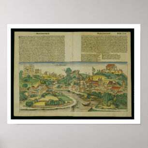 Poster Vue de l'oeil d'oiseaux de Salzbourg depuis le Nur