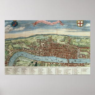 Poster Vue de Londres, c.1560