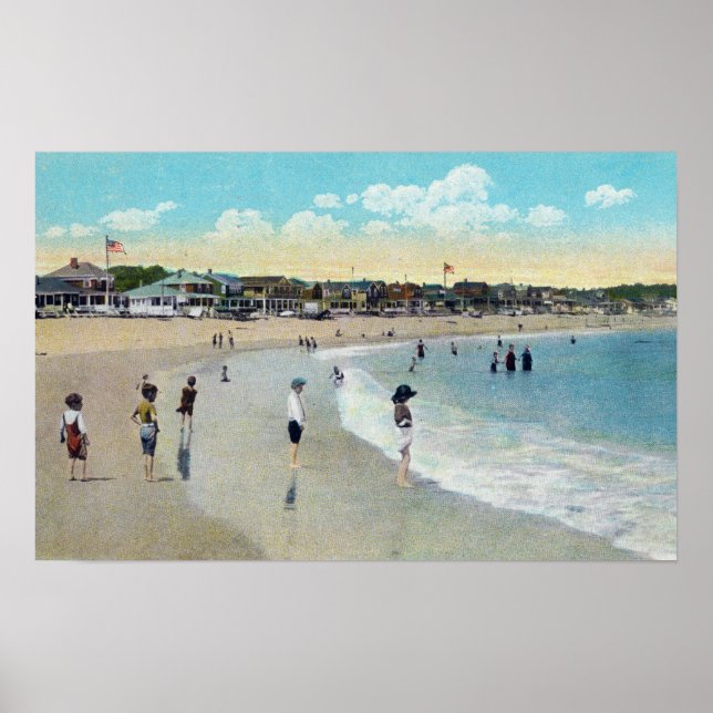 Poster Vue de Long Beach et Cape Ann (Devant)