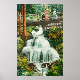 Poster Vue de Lower FallsShasta Springs, CA