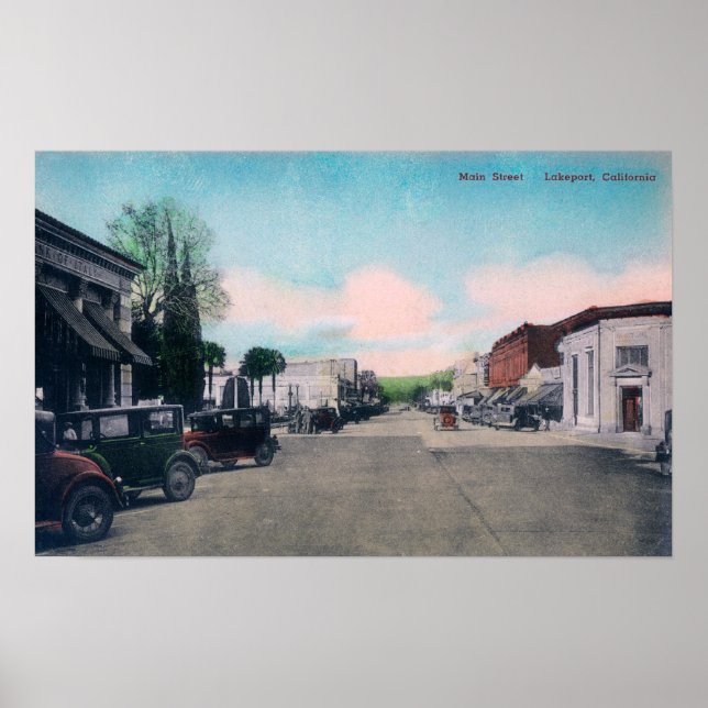 Poster Vue de Main StreetLakeport, CA (Devant)
