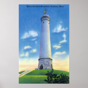 Poster Vue de monument de Myles Standish