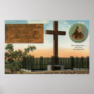 Poster Vue de monument de Serra, vieille ville San Diego