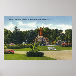 Poster Vue de parc de Washington des Rois Fountain,
