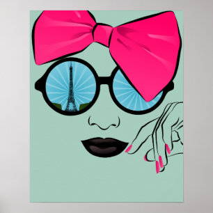 Poster Vue de Paris surdimensionnée