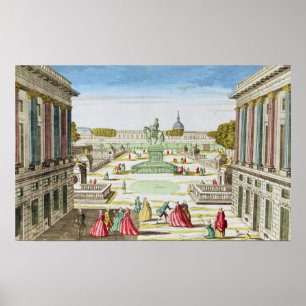 Poster Vue de perspective d'endroit Louis XV