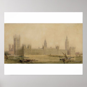 Poster Vue de perspective des nouvelles maisons du